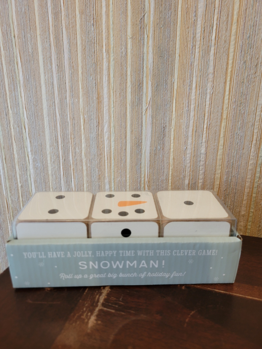Demdaco Snowman Dice Game - White and Orange Snowman Face NWT